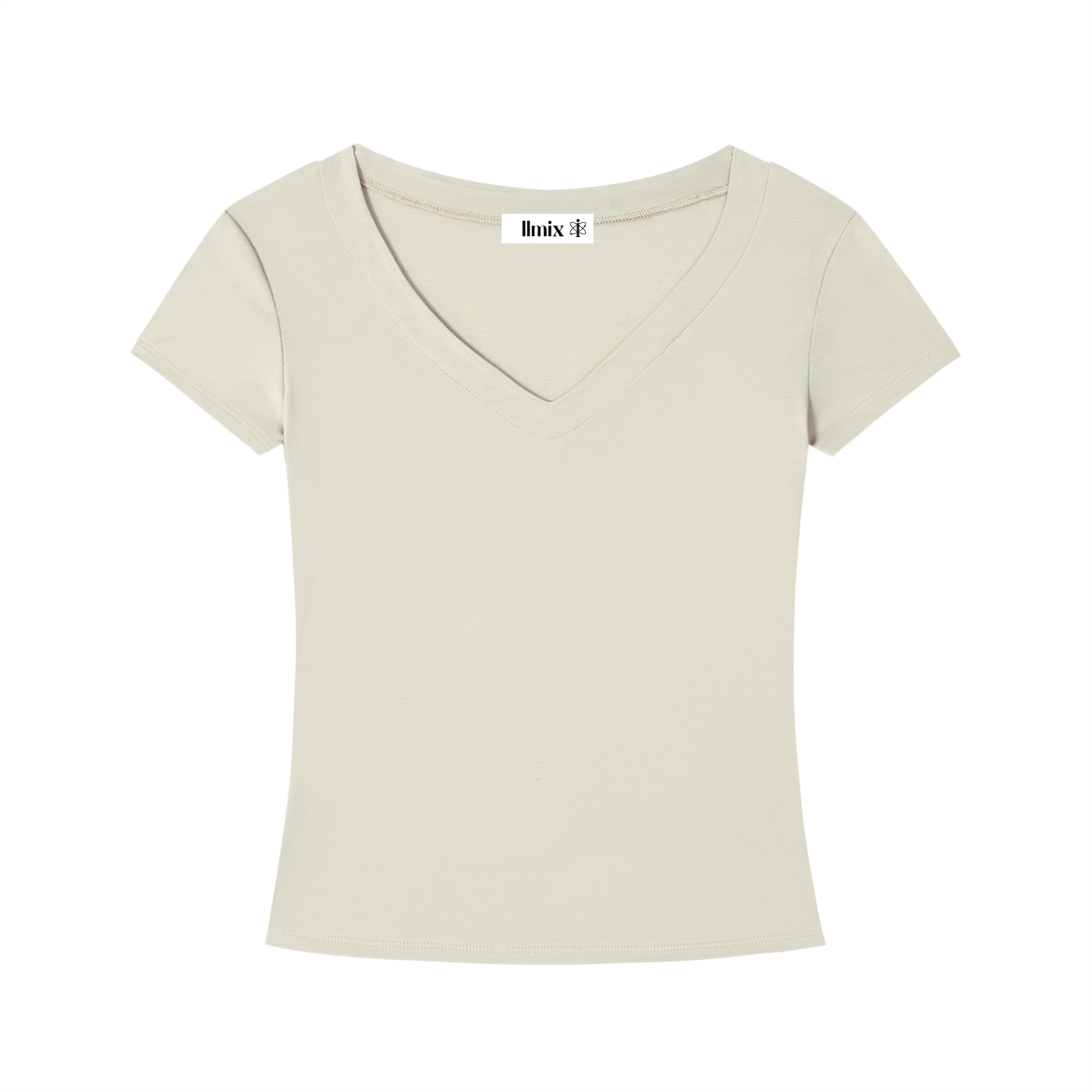 Women's Tencel Slim Fit V-Neck Crop Top