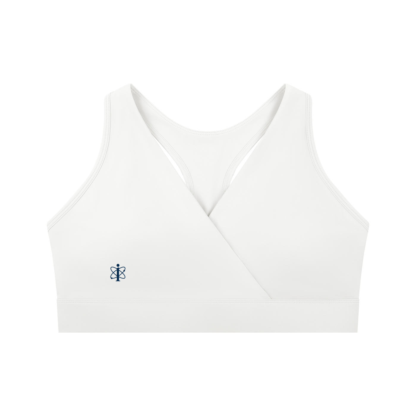 All-Day Comfort V-Neck Sports Bra for Women White