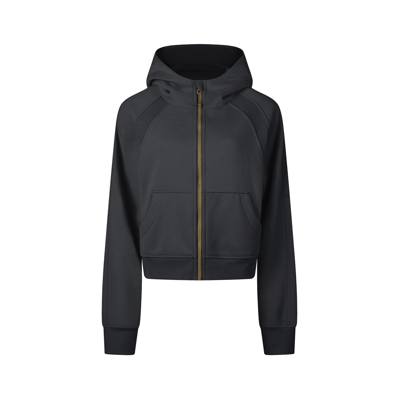 Lightweight Cropped Zip-Up Hoodie