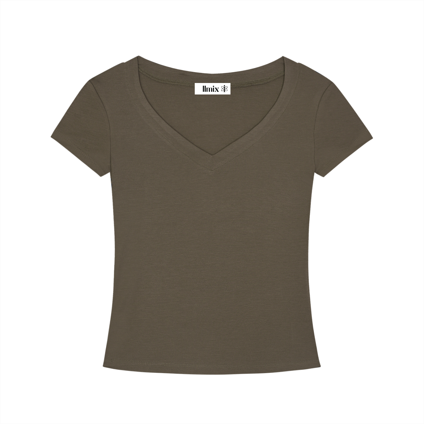 Women's Tencel Slim Fit V-Neck Crop Top