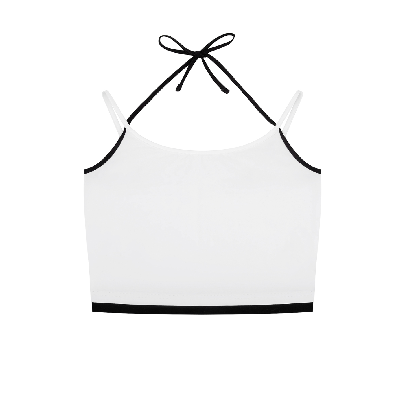Sporty Contrast Trim Halter Top - Summer Essentials