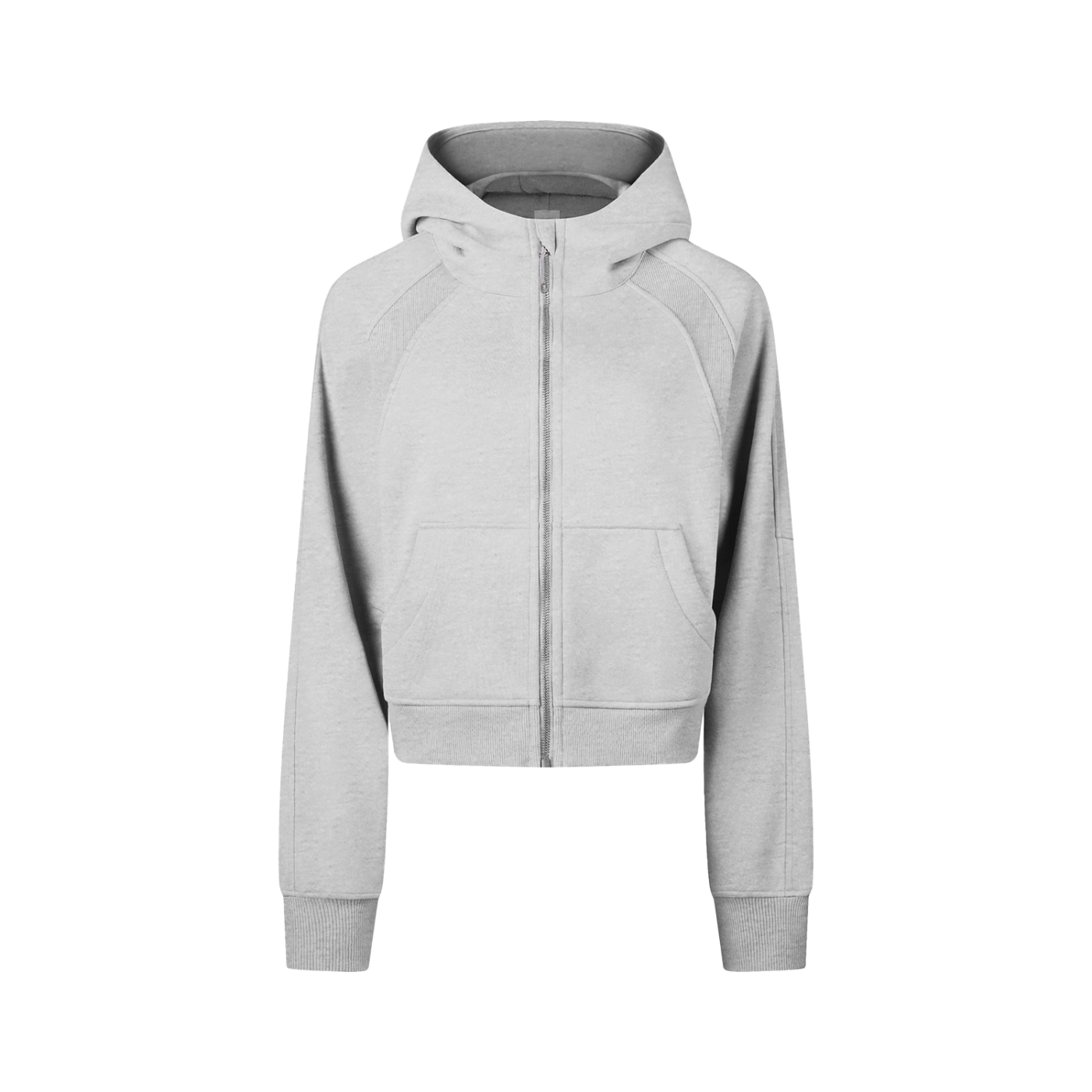 Lightweight Cropped Zip-Up Hoodie