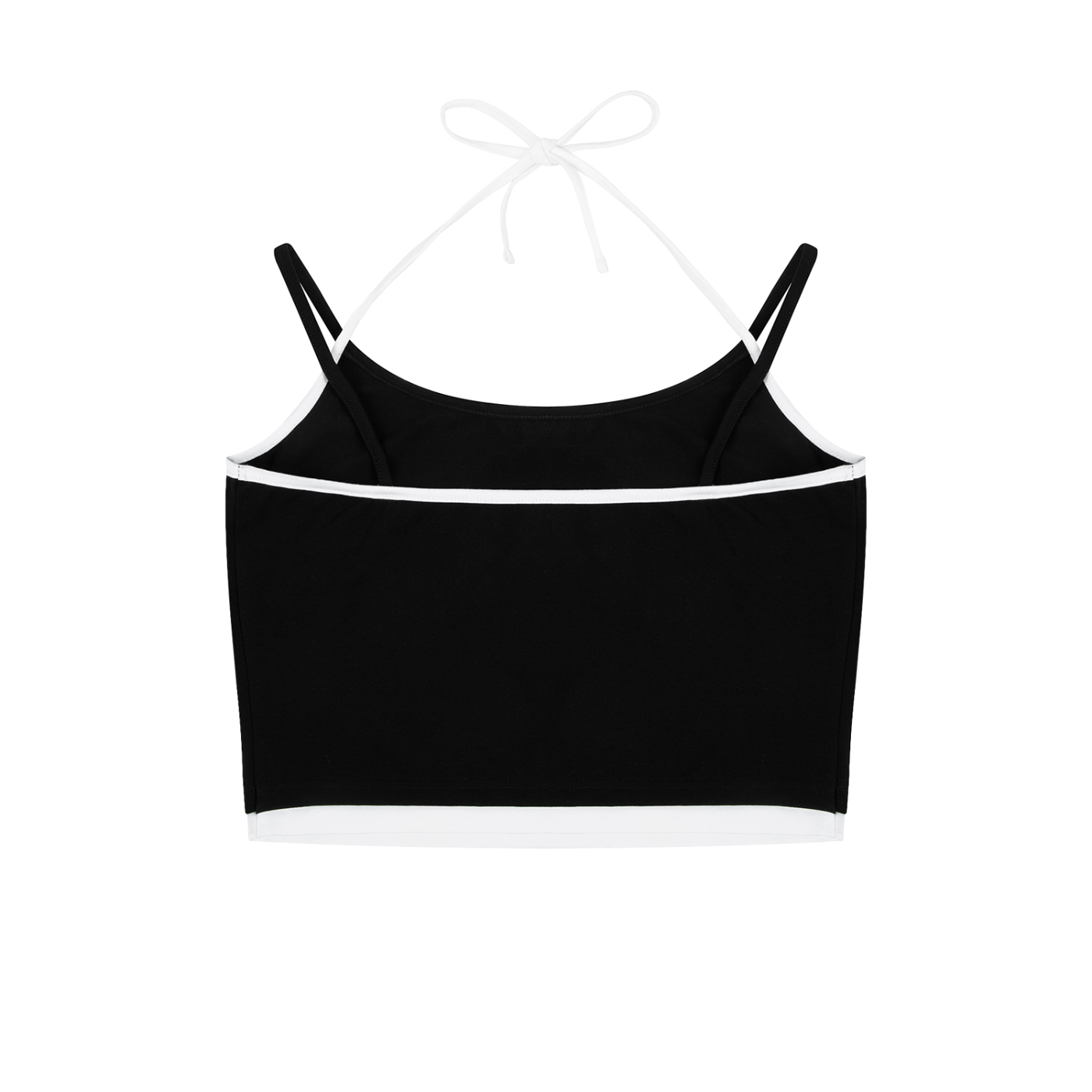Sporty Contrast Trim Halter Top - Summer Essentials