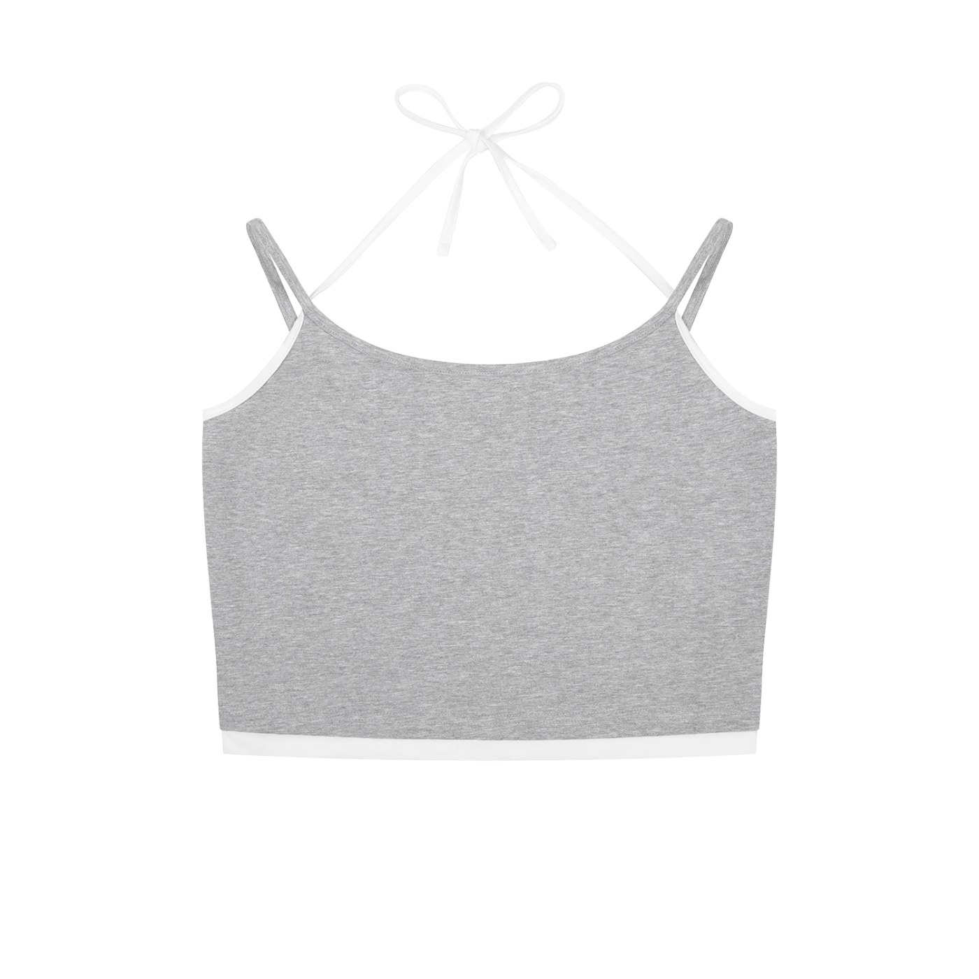 Sporty Contrast Trim Halter Top - Summer Essentials